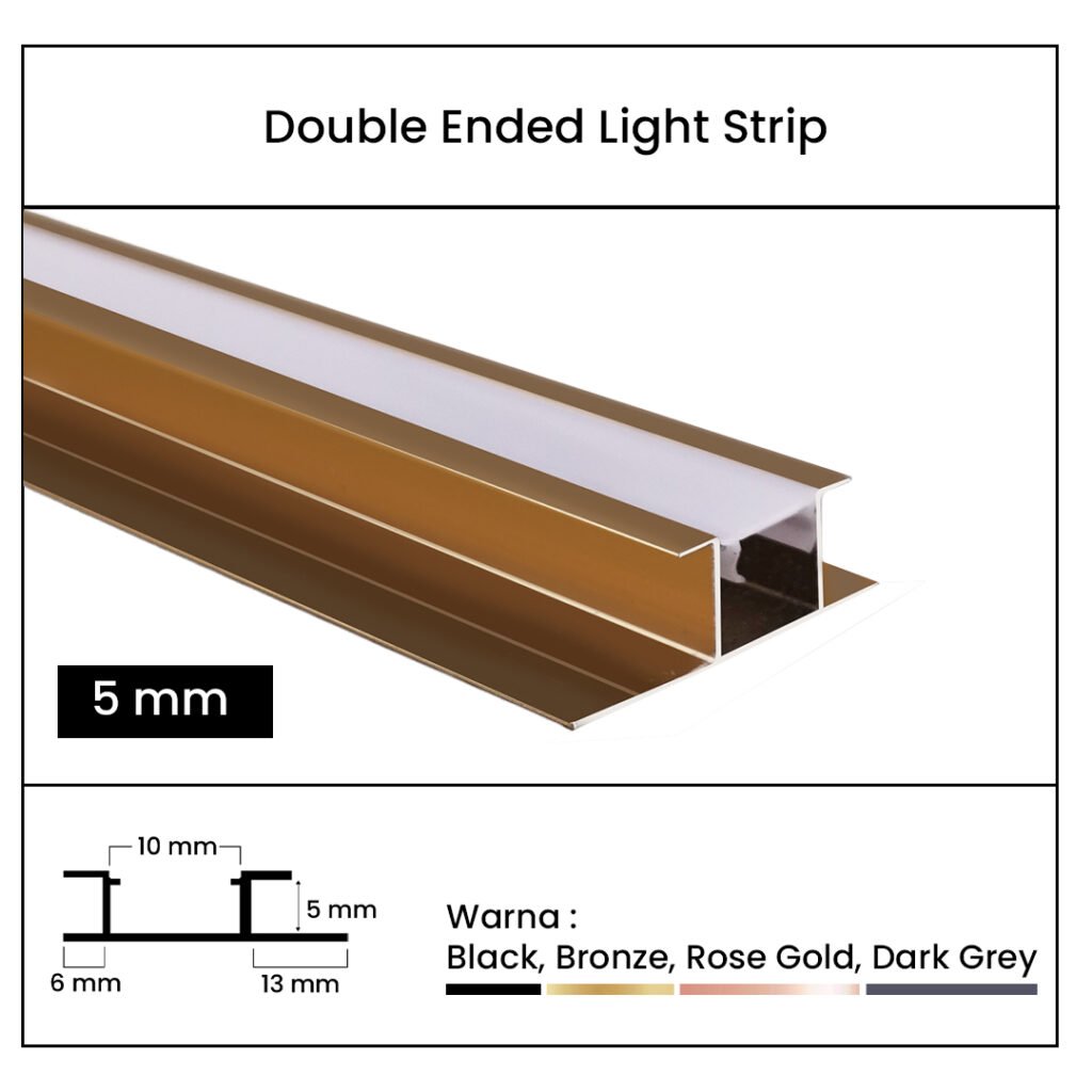 [5mm] double ended light strip